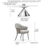 Luxurious Table with Marble Top and Carbon Steel Base for Modern Interiors fjx-2639