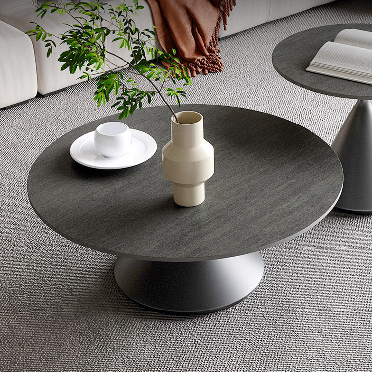 Modern Sintered Stone Carbon Steel Tea Table - Sleek & Durable Design fjx-2652