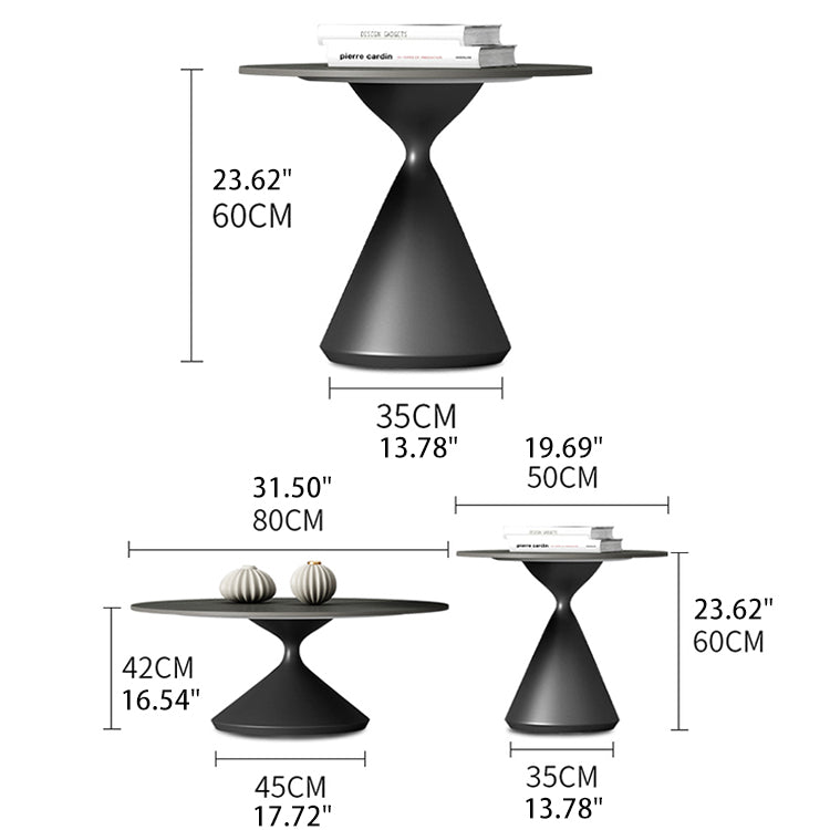 Modern Sintered Stone Carbon Steel Tea Table - Sleek & Durable Design fjx-2652