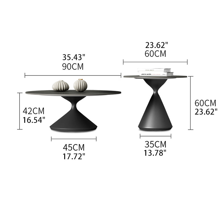 Modern Sintered Stone Carbon Steel Tea Table - Sleek & Durable Design fjx-2652