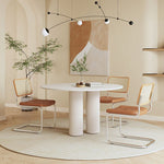 Sleek and Durable Sintered Stone Carbon Steel Table for Modern Interiors fjx-2655