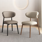 Premium Solid Wood Chair with Microfiber Leather Upholstery fjx-2656