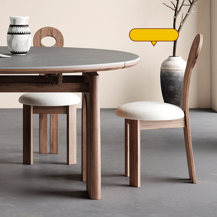 Elegant Ash Wood Table with Sintered Stone Top for Modern Interiors fjx-2663