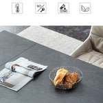 Premium Sintered Stone Table with Durable Aluminum Alloy & Carbon Steel Frame fjx-2669