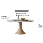 Elegant Ash Wood and Ceramic Sintered Stone Dining Table - Modern Design Furniture fjx-2671