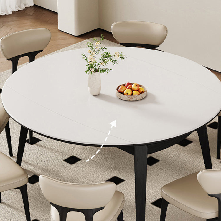 Elegant Ash Wood Table with Sintered Stone Top - Modern & Durable Dining Table fjx-2672