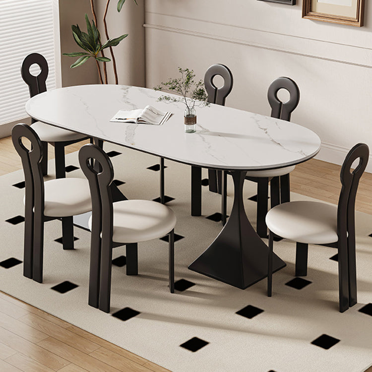 Sleek Modern Table - Sintered Stone & Carbon Steel Design for Stylish Living fjx-2673