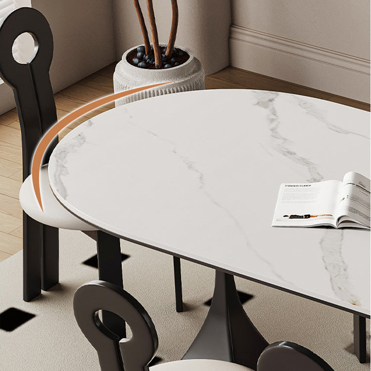 Sleek Modern Table - Sintered Stone & Carbon Steel Design for Stylish Living fjx-2673