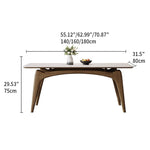 Elegant Ash Wood Table with Sintered Stone Top - Stylish and Durable Furniture Solution fjx-2674