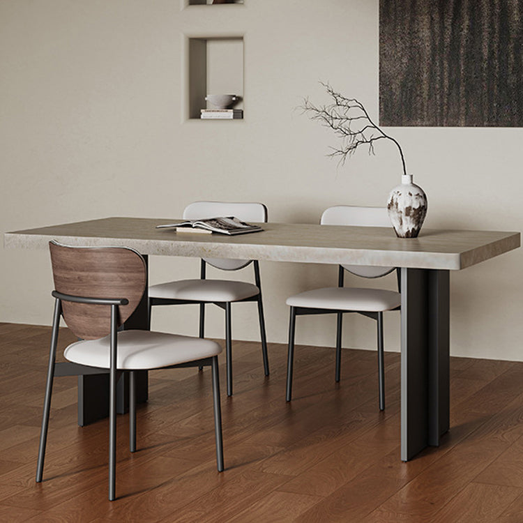 Durable Sintered Stone Aluminum Alloy Table - Sleek & Modern Design fjx-2689