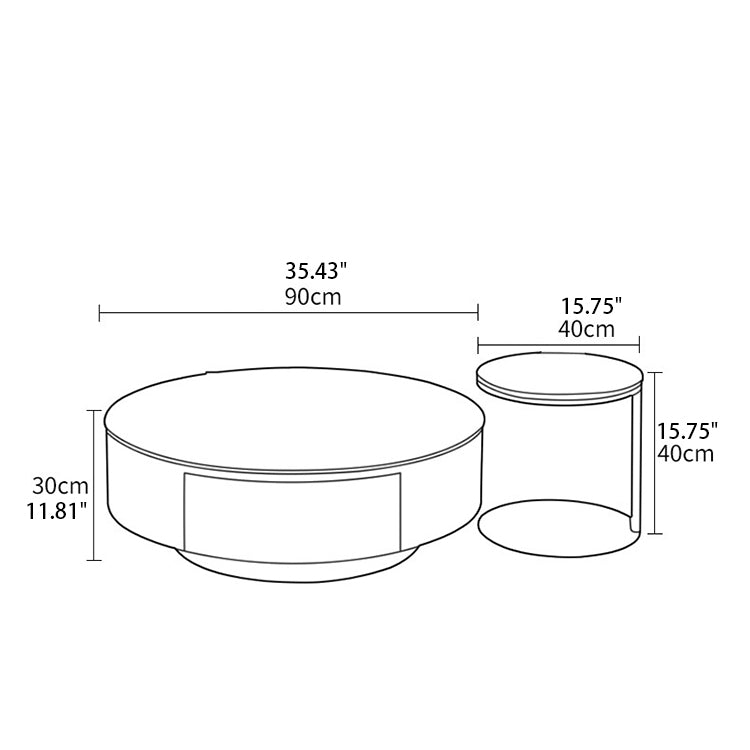 Sleek Sintered Stone Tea Table with Durable Carbon Steel Frame fjx-2691