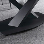 Modern Ceramic Sintered Stone Dining Table with Stylish Multi-layer Design fjx-2692