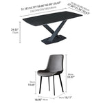 Modern Ceramic Sintered Stone Dining Table with Stylish Multi-layer Design fjx-2692