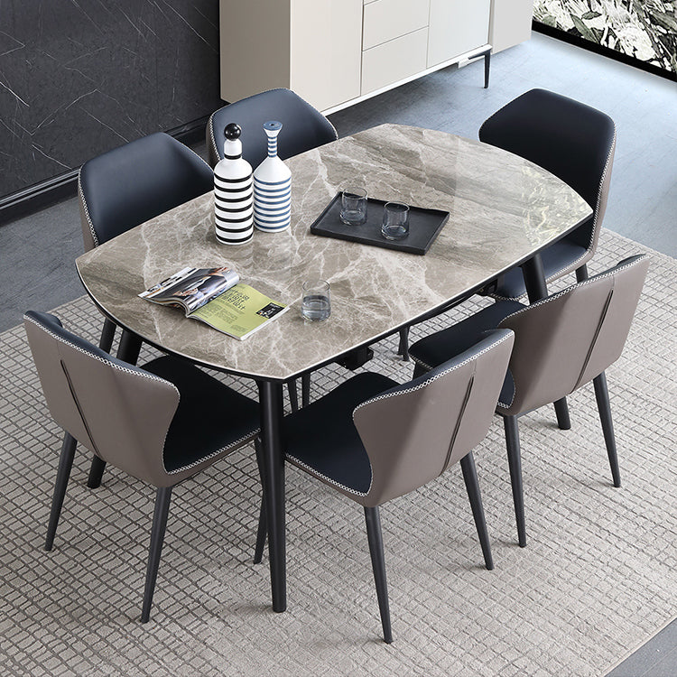 Durable Sintered Stone Ash Wood Table – Modern Design for Elegant Living fjx-2693