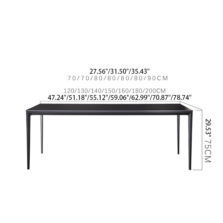 Durable Sintered Stone Aluminum Alloy Table - Modern Design for Home & Office fjx-2700