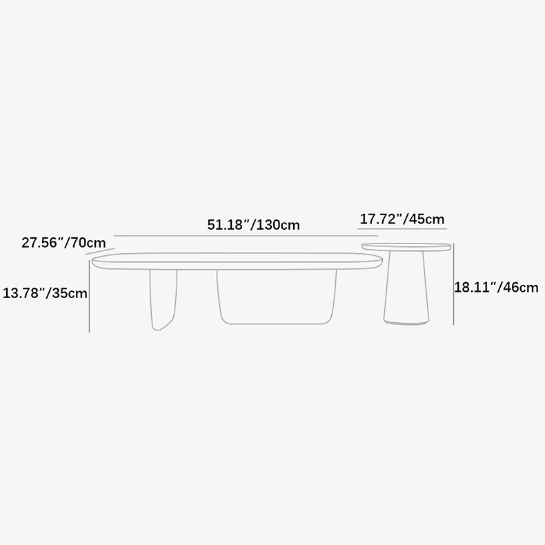 Modern Minimalist Tea Table - Stylish Density Board Coffee Table for Living Room Decor fkb-4362