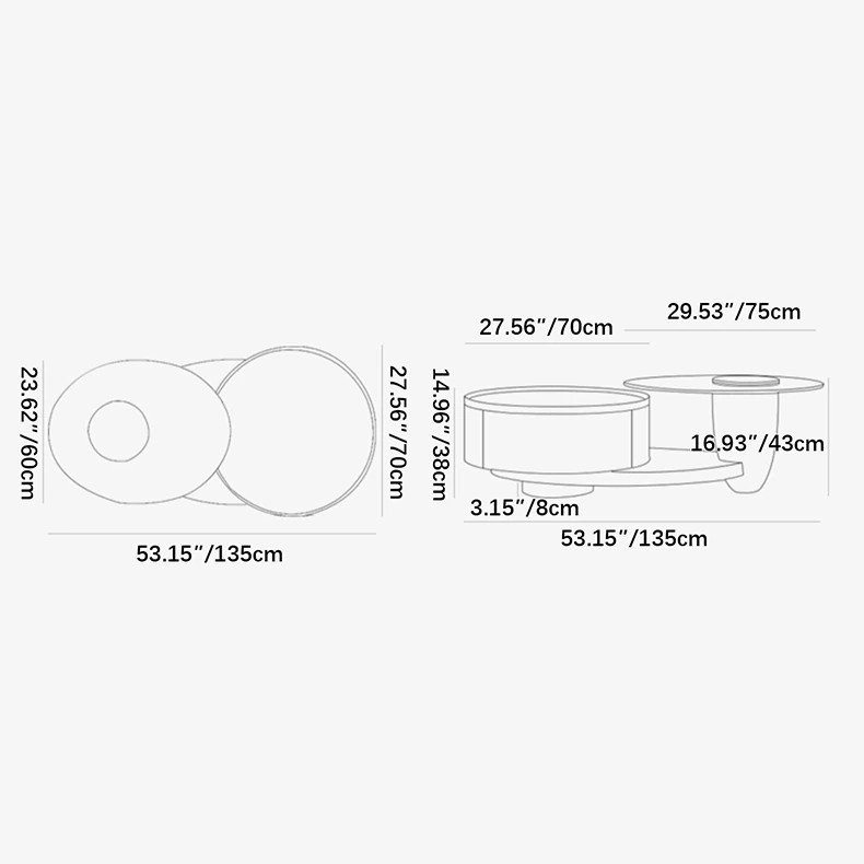 Modern Multi-layer Board and Tempered Glass Tea Table – Stylish Home Centerpiece fkb-4365