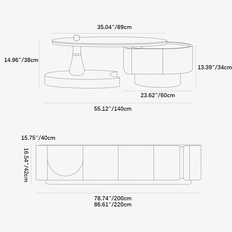 Sleek Pine Multi-layer TV Cabinet - Modern Storage Solution for Living Room Decor fkb-4369