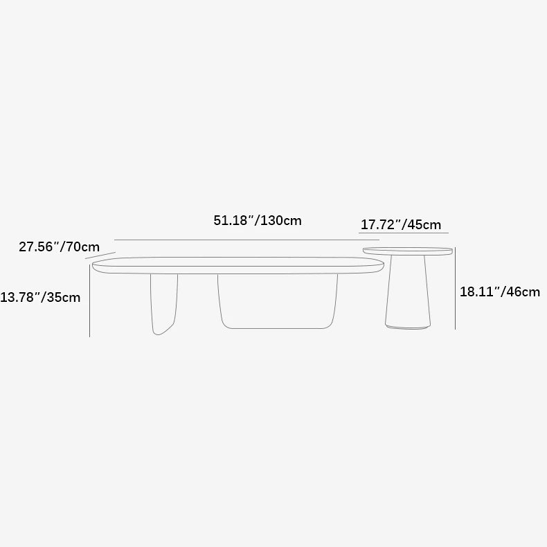 Stylish Modern Tea Table - Sleek Density Board Design for Your Living Room fkb-4373