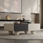 Modern Multi-layer Board Tea Table with Ceramic Sintered Stone Top for Elegant Living Rooms fkb-4380