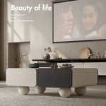 Modern Multi-layer Board Tea Table with Ceramic Sintered Stone Top for Elegant Living Rooms fkb-4380