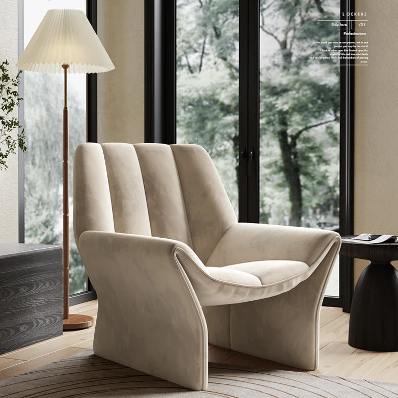 Contemporary Pine Lounge Chair for Elegant Interiors - Limited Time Offer! fkb-4385