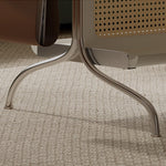 Sleek Multi-Layer Board Tea Table with Stainless Rattan Design and Synthetic Leather Accents fkb-4393