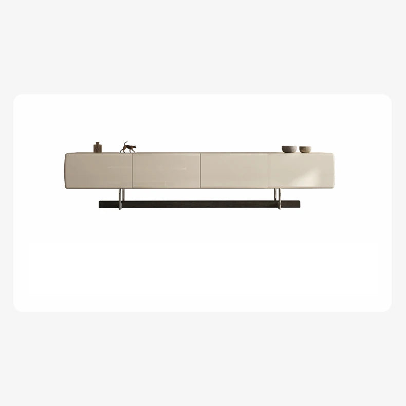 Modern Solid Wood TV Cabinet with Sleek Design - Multi-layer Storage Solution fkb-4394