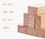 Solid Brown Natural Wood Table with White Rubber Wood Accents fl-246