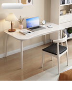 Solid Brown Natural Wood Table with White Rubber Wood Accents fl-246