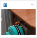 Stylish Brown Natural Wood Table with White Rubber Wood Particle Board fl-247