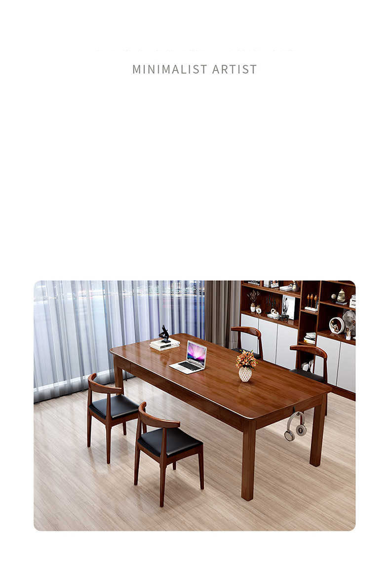 Stunning Brown & White Rubber Wood Particle Board Table - Perfect Natural Wood Finish fl-249