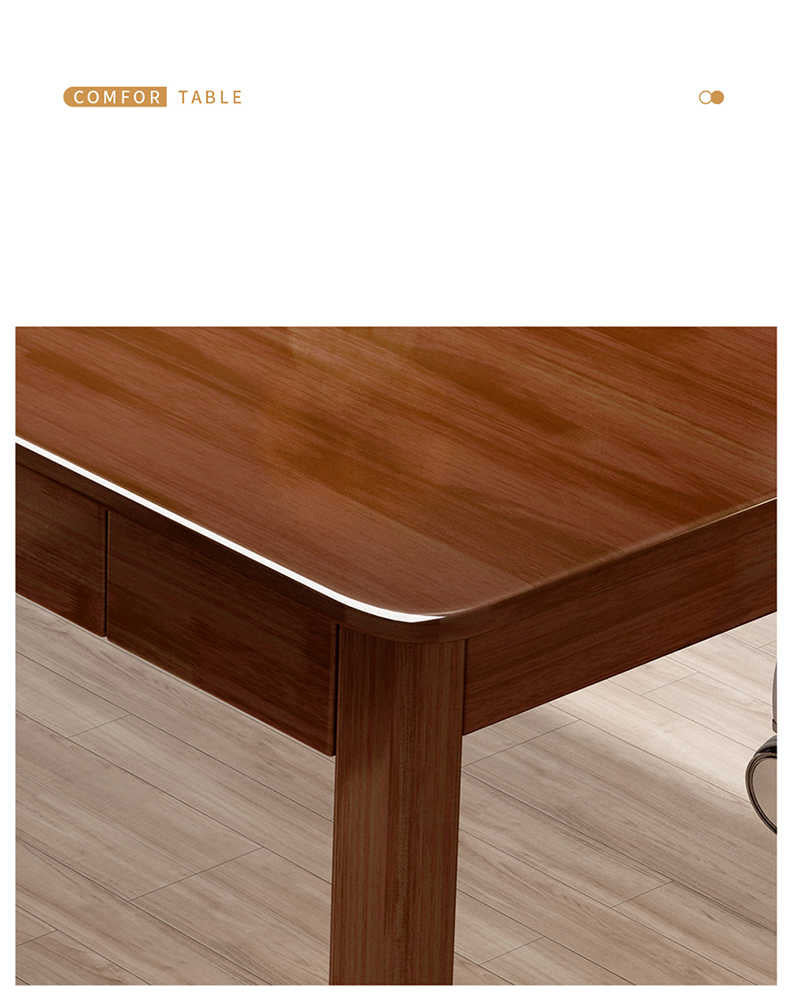 Stunning Brown & White Rubber Wood Particle Board Table - Perfect Natural Wood Finish fl-249