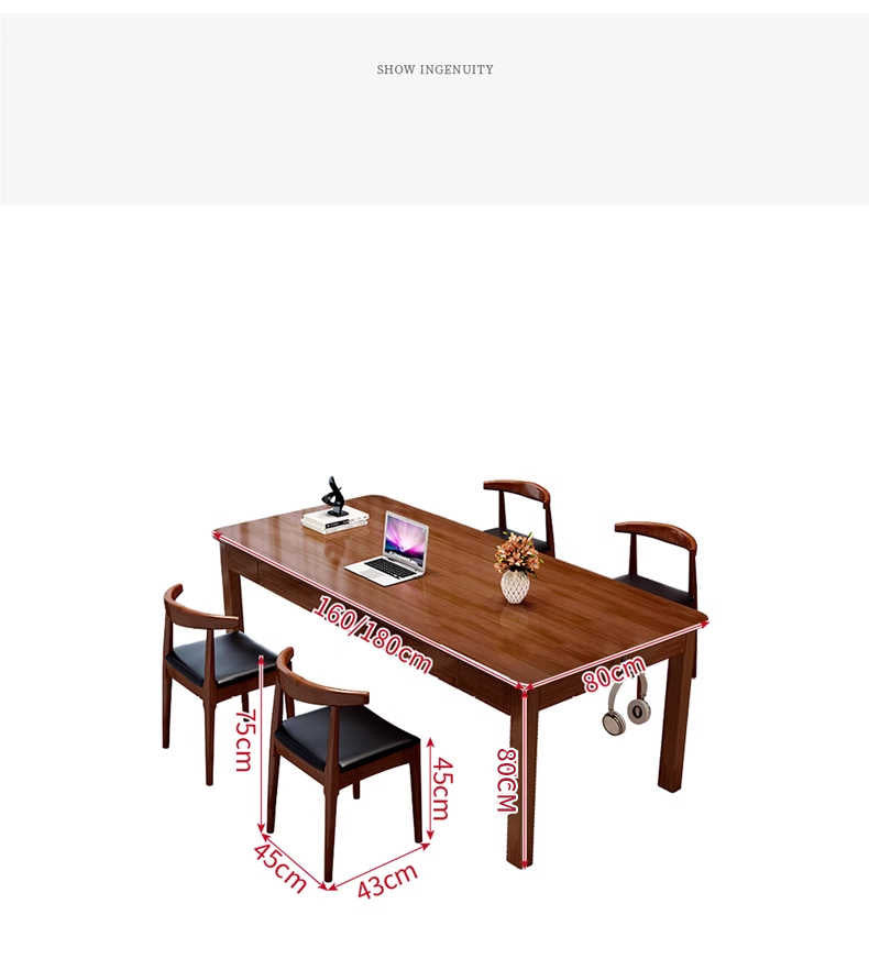 Stunning Brown & White Rubber Wood Particle Board Table - Perfect Natural Wood Finish fl-249