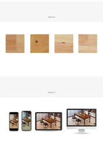 Stunning Brown & White Rubber Wood Particle Board Table - Perfect Natural Wood Finish fl-249