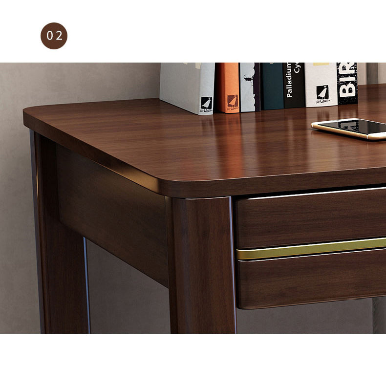 Elegant Brown Natural Wood Table - Stylish Home Decor with Rubber Wood & Particle Board fl-250