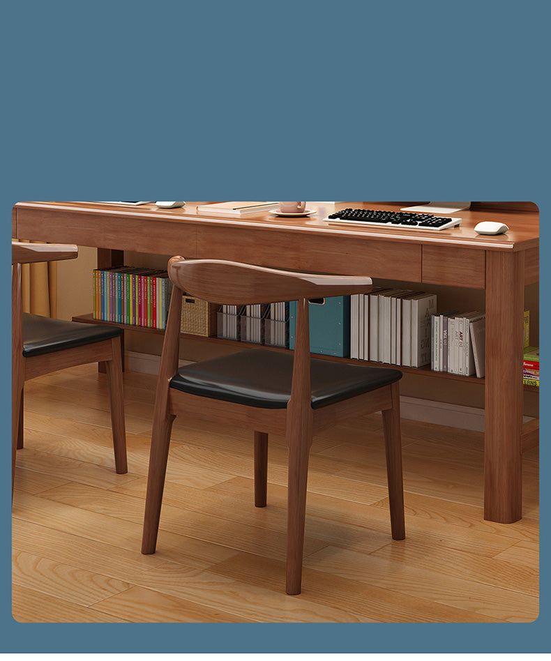 Stylish Brown and White Rubber Wood & Particle Board Table - Modern Gray, Blue, Pink Options Available fl-255