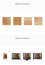 Stylish Multi-Color Home Office Desk - Natural Wood, White, Blue, Pink - Durable Rubber Wood and Particle Board fl-258