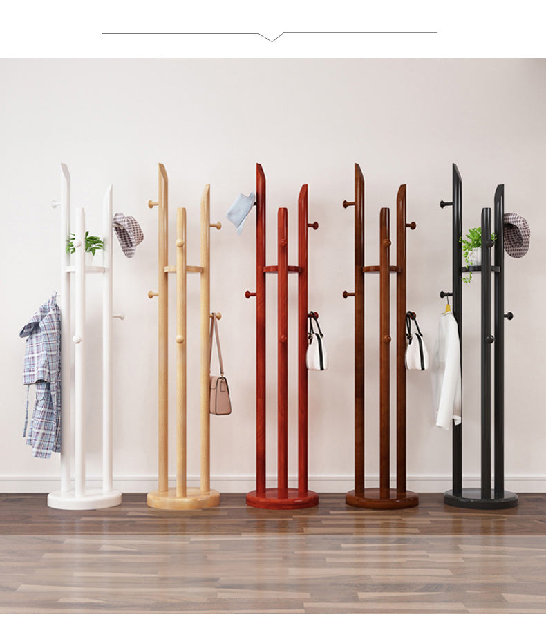 Stylish Wooden Coat Hanger Collection - Brown, White, Black, Rubber Wood Options fl-261