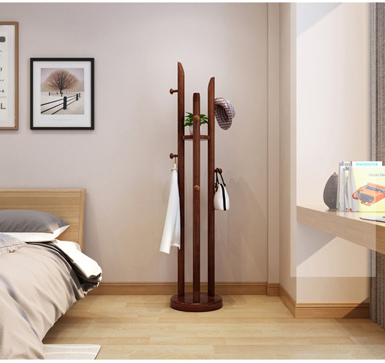 Stylish Wooden Coat Hanger Collection - Brown, White, Black, Rubber Wood Options fl-261