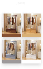 Elegant Multi-Color Coat Hanger - Natural Wood, Brown, White & Gray Finishes with Glass Elements fl-267