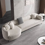 Sleek Sintered Stone Tea Table with Stainless Steel Frame – Modern Elegance for Your Home fld-2745