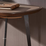Stylish Stainless Steel Table with Faux Leather Finish - Modern Design & Durable Craftsmanship fld-2751