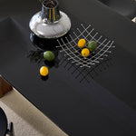 Elegant Oak Wood and Tempered Glass Table - Solid Wood Design fld-2755