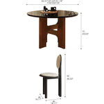 Elegant Oak Wood Coffee Table with Tempered Glass Top and Ash Wood Accents fld-2758