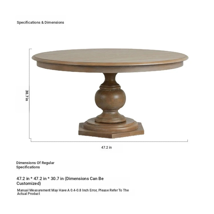 Elegant Round Oak Multi-Layer Board Dining Table with Upholstered Chairs - Perfect for Modern Homes fljgj-2110
