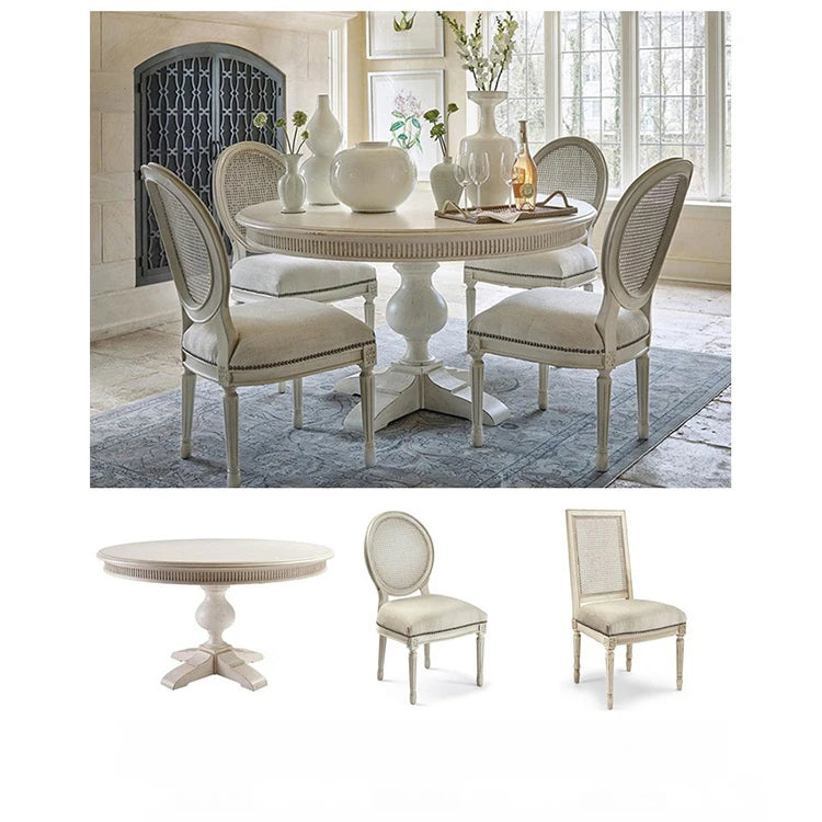 Elegant Oak Multi-Layer Board Round Dining Table – Perfect for Modern and Classic Interiors fljgj-2112