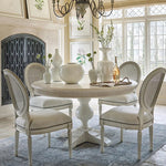 Elegant Oak Chair with Cotton-Ramie Upholstery and Rattan Weaving for Chic Dining Spaces fljgj-2113