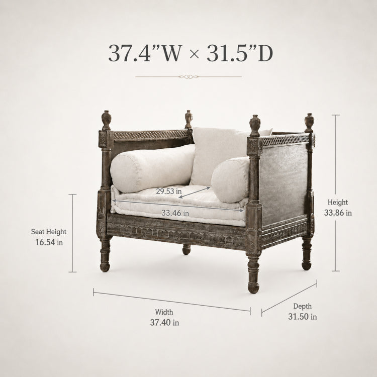 Distressed Cotton Linen Pull-Out Sofa Bed, American Country French Style 1/2/3-Seater Couch with Solid Wood Frame fljgj-2115