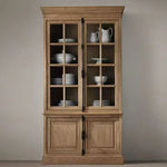 Elegant Oak Multi-Layer Board Glass Cabinet - Stylish Storage Solution for Your Home fljgj-2116